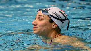 فريدة عثمان في المركز الرابع بسباق 50 متر فراشة ببطولة العالم للألعاب المائية