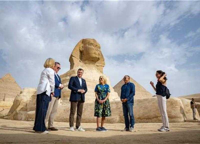 تفاصيل زيارة سيدة أمريكا الأولى لمنطقة الأهرامات.. فيديو