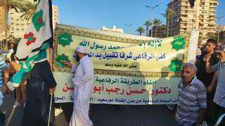 احتفالا بالمولد النبوى الشريف.. محافظ بورسعيد يستقبل موكب الطرق الصوفية