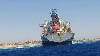 وصول سفينة الغاز الليبيرية CLAUDIA GAS الجانحة بخليج العقبة ميناء سفاجا البحرى
