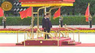 مراسم استقبال رسمية للرئيس السيسى بقصر الشعب الرئاسى فى بكين