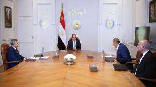 الرئيس السيسي يجتمع مع رئيسي هيئة قناة السويس وشركة ترسانة جنوب البحر الأحمر