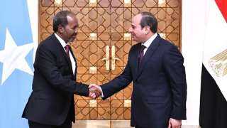 الرئيس السيسي يستقبل رئيس جمهورية الصومال الفيدرالية