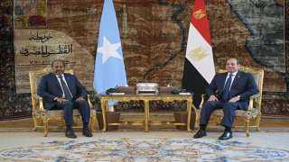 الرئيس السيسى يناقش مع نظيره الصومالى مشاركة مصر العسكرية فى بعثة الاتحاد الأفريقى