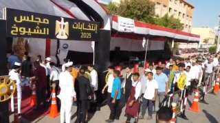 أجواء اليوم الثاني من انتخابات الشيوخ.. غياب لافتات المرشحين وارتفاع علم مصر والأغاني الوطنية