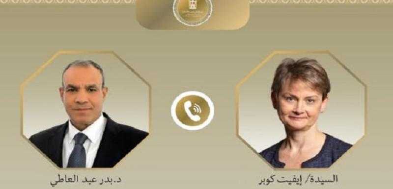 وزير الخارجية يبحث مع نظيرته البريطانية تطورات الأوضاع فى قطاع غزة