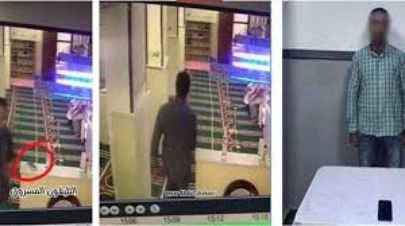 كشف ملابسات فيديو تضمن قيام أحد الأشخاص بسرقة هاتف محمول من داخل أحد المساجد بالإسكندرية
