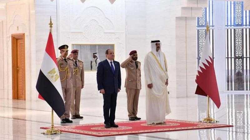 الرئيس السيسي يلتقي أمير دولة قطر