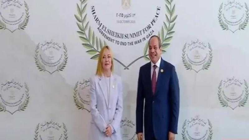 الرئيس السيسي يستقبل رئيسة وزراء الجمهورية الإيطالية