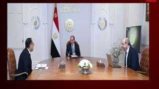 الرئيس السيسي يجتمع مع رئيس الوزراء ووزير الطيران