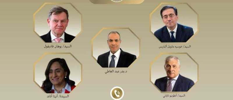 اتصالات مكثفة لوزير الخارجية مع نظرائه في ألمانيا وإيطاليا وإسبانيا وكندا لبحث إعادة إعمار غزة