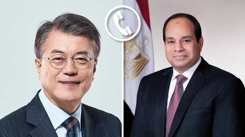 الرئيس السيسي يتلقى اتصالًا هاتفيًا من رئيس كوريا الجنوبية