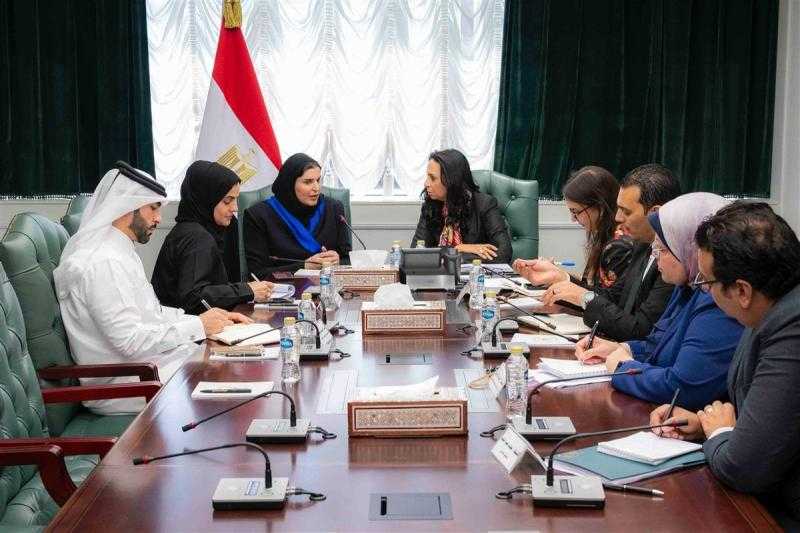 وزيرة التضامن الاجتماعي تستقبل وزيرة الدولة للتعاون الدولي بدولة قطر