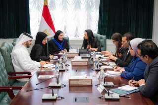 وزيرة التضامن الاجتماعي تستقبل وزيرة الدولة للتعاون الدولي بدولة قطر