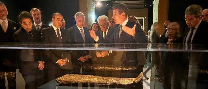 رئيس جمهورية إيطاليا يفتتح معرض ”كنوز الفراعنة” في العاصمة الإيطالية روما