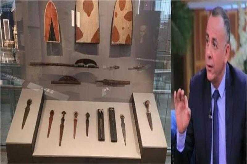 بلطة عمرها 700 ألف سنة داخل المتحف المصري الكبير.. مصطفى وزيري يكشف التفاصيل| فيديو