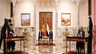 الرئيس السيسى ونظيره الكورى يشهدان توقيع مذكرتى تفاهم فى الثقافة والتعليم