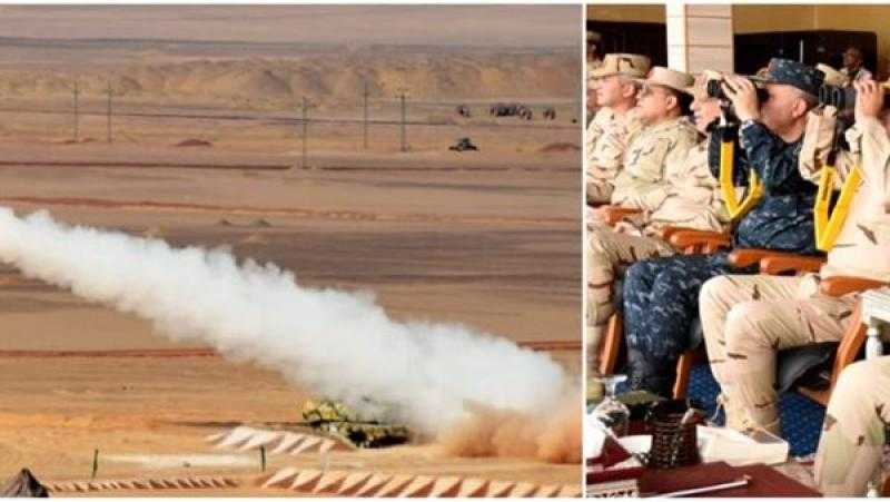 وزير الدفاع يشهد تنفيذ المرحلة الرئيسية للرماية الصاروخية لقوات الدفاع الجوى